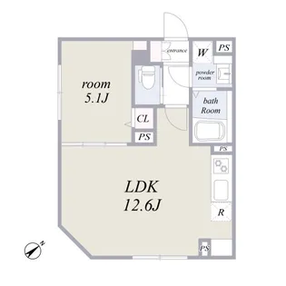 エルファーロ赤坂の間取り