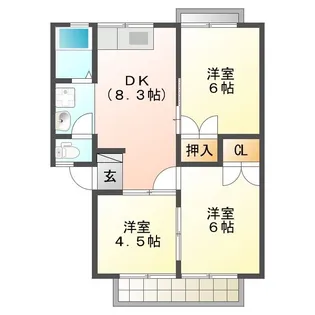 セジュール諏訪【1階】の間取り