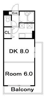 クオーレ中川【5階】の間取り