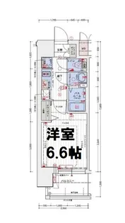 エステムコート四天王寺夕陽丘II【2階】の間取り