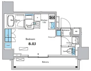 ブラウ門前仲町【7階】の間取り