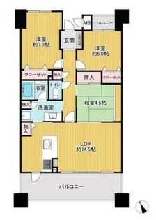 エイルマンション大分駅前ロゼア【9階】の間取り