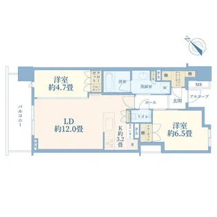 パークホームズ豊洲ザレジデンス【12階】の間取り