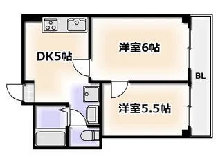 ロイヤルハイム下寺【6階】の間取り