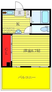 栗田マンション【2階】の間取り