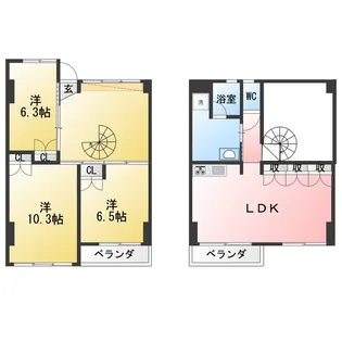 国立・THE α【4階】の間取り