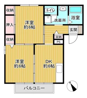 ルミエール谷津【1階】の間取り
