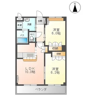 コンフォルト鳳麟【1階】の間取り