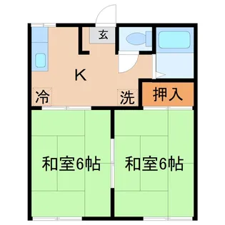 下館ハイツ【1階】の間取り