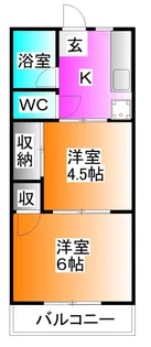 ミユキハイツ【3階】の間取り