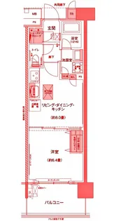 フロール川崎戸手1番館【1階】の間取り
