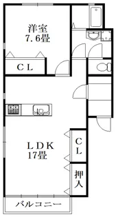 ルシフェ・Do・オリーブB棟【2階】の間取り