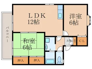 セジュール徳吉A棟【2階】の間取り