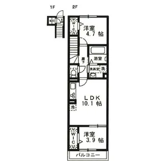 東庄レジデンス【2階】の間取り