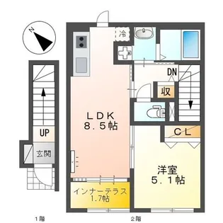 KM Casa新横浜【2階】の間取り