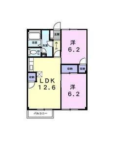 北川毛ハイム【2階】の間取り