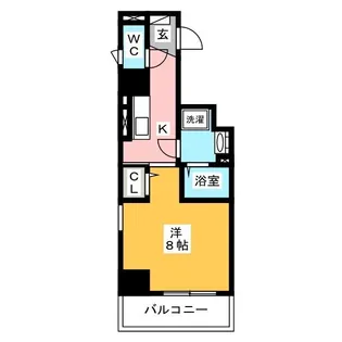 サンハート岐阜【7階】の間取り