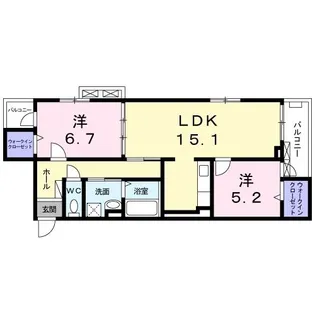 コージースクエア 上穂積【2階】の間取り