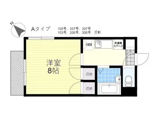 Nフュン・フ・ツェン【3階】の間取り