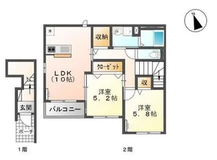 ルピナス【2階】の間取り