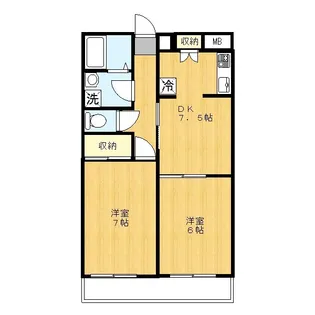 ソレアード小台【3階】の間取り