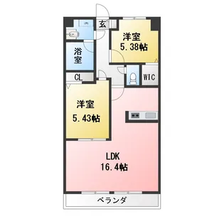アルテミラ西船橋【2階】の間取り