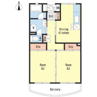 カトレアハイツNo1【2階】の間取り