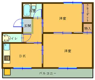 ハイツフレンド元島名【3階】の間取り