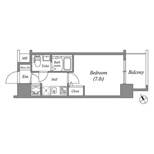 アドバンス新大阪ラシュレ【4階】の間取り