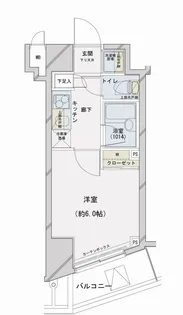 コンシェリア文京根津【6階】の間取り
