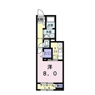 カーサ グラシオッソ A【1階】の間取り