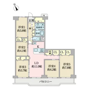 ハイラーク船堀【4階】の間取り