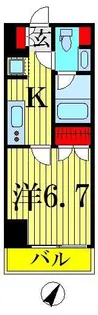 パークアクシス押上【7階】の間取り