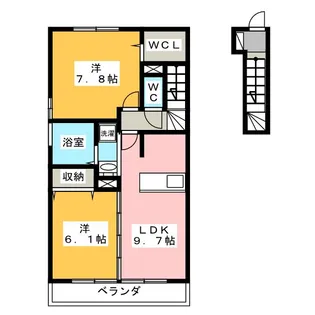 ドルチェ伊豆長岡【2階】の間取り
