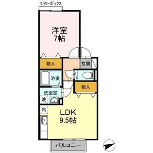 プチセジュール洲先町【2階】の間取り