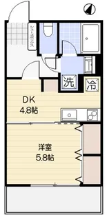 グリーンコート一の坂【1階】の間取り