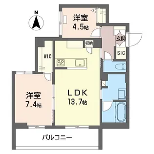 シャーメゾン ヴェール【2階】の間取り
