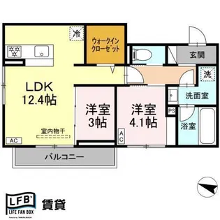 ディアライズ春日町 B棟【2階】の間取り