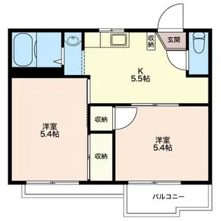 アシェンダハウスB【2階】の間取り