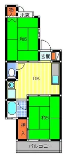 サンマリン東城南【2階】の間取り