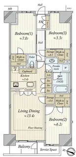 パークホームズ南船橋【8階】の間取り