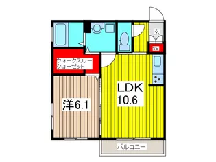 ベルフルール中青木【3階】の間取り