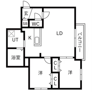 テラス ソウエン【2階】の間取り