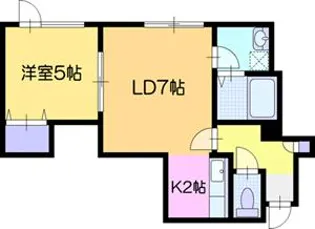 プルメリア若葉【2階】の間取り