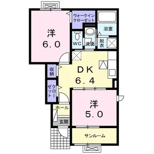 フレッシュ プリムローズ【1階】の間取り