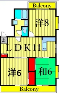 ベルヴィーユ【3階】の間取り