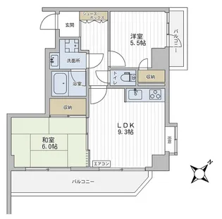 ライオンズマンション浦和県庁前【8階】の間取り