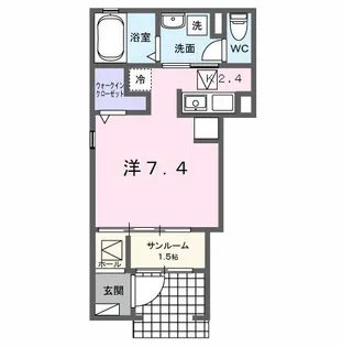 ファイオレフト ノース【1階】の間取り