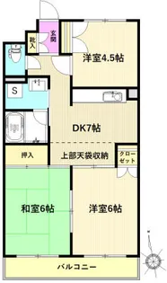 スカイヒル山崎【1階】の間取り