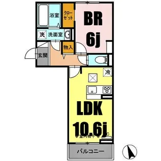 ウェルデンス戸塚 A【1階】の間取り